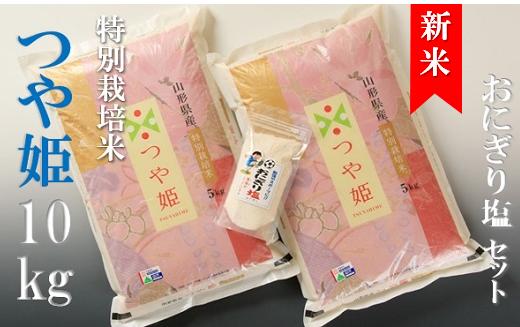 【令和7年産・精米】竹原田ファームのつや姫10kgとおにぎり塩のセット※10月中旬頃から順次配送