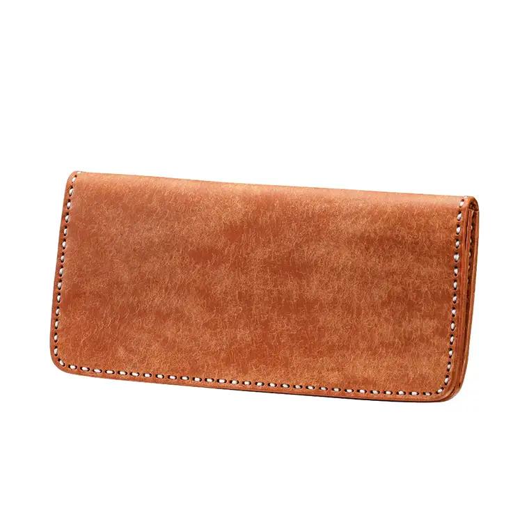 豊岡財布 haaki Leather ロングウォレット HLW305 / コニャック / 長財布 薄型 財布 サイフ ブランド 小銭入れなし 牛皮革 プエブロレザー 革 メンズ レディース ハンドメイ