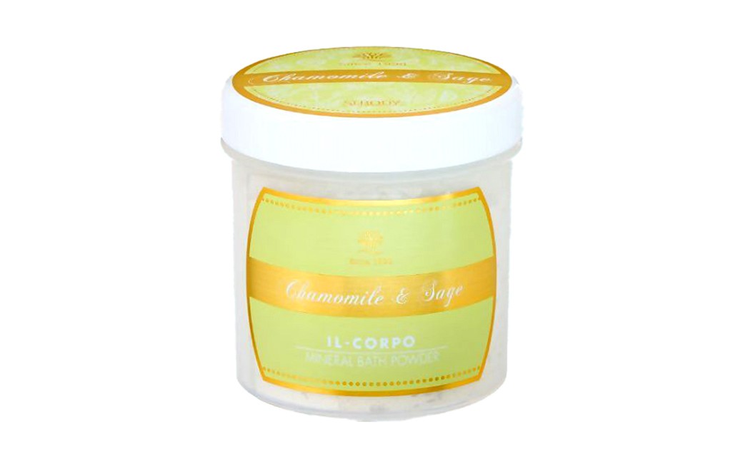 
            イルコルポ ミネラルバスパウダーカモミール&セージ 600g 30回分 【 ふるさと納税 入浴剤 バスパウダー 美肌 保湿 整肌 アロマ ミネラル 雪塩 海藻エキス スクワラン パパイン お風呂 バス用品 千葉県 木更津 送料無料 】KDD007
          