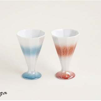 桜ラスター楕円皿と小鉢・十角杯のペアセット 有田焼 富永陶磁器 A40-218_イメージ5
