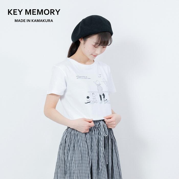 《0》【KEYMEMORY鎌倉】Sea heartイラストTシャツ WHITE