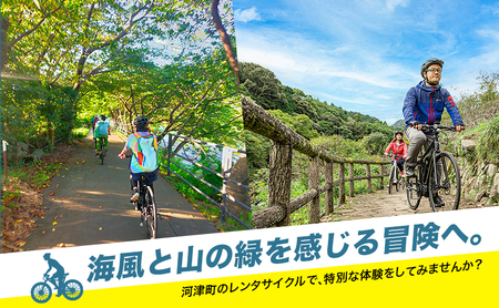 レンタサイクル E-BIKE 4時間利用券 4,000円分 利用券 体験チケット 観光 自転車 アシスト付き アクティビティ 移動手段 河津町 静岡県