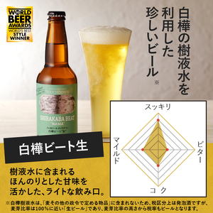 【限定醸造】白樺ビート"生″6本　白樺樹液を使用したクラフトビール