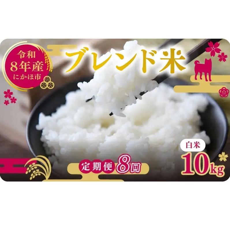 【先行予約 定期便8か月】白米 ブレンド米 10kg  令和8年度産 白米