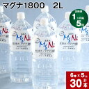 【ふるさと納税】【定期便】【1ヶ月毎 5回】「マグナ1800」 2L 計30本 (6本×5回) 合計60L 水 飲料水 硬水 ミネラルウォーター シリカ 温泉水 健康 マグネシウム 弱アルカリ性 ケイ素 サルフェート 硬度900 ph8.6 長湯温泉 大分県産