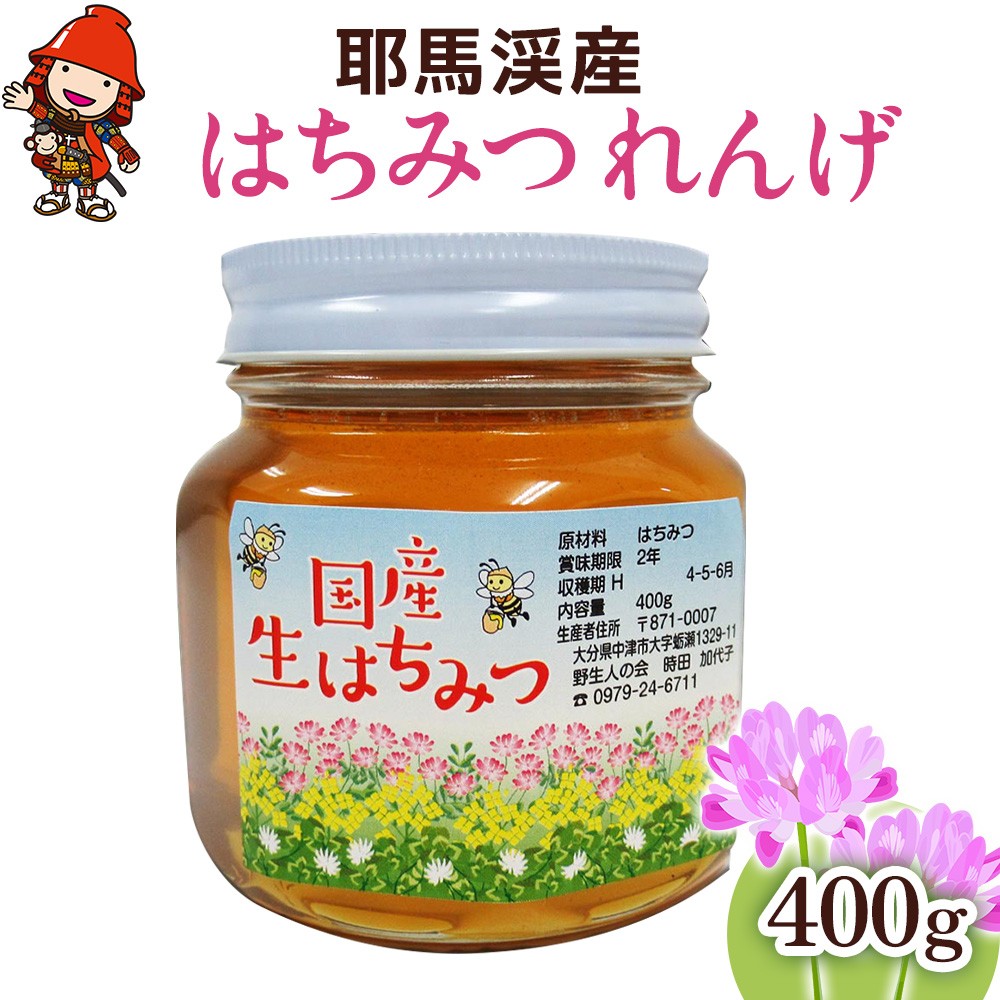 
                  中津・耶馬渓のはちみつ れんげ 400g × 1瓶 時田養蜂場 | 国産 蜂蜜 はちみつ ハチミツ レンゲ 蓮華 瓶 大分県産 九州産 大分県 中津市
                