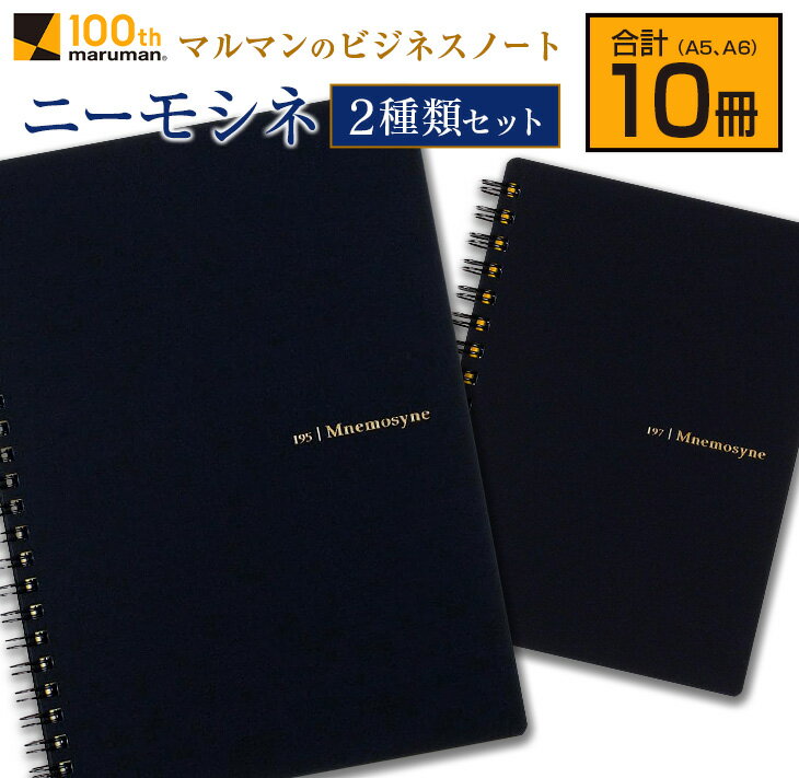 【ふるさと納税】【10月から寄附額改定】マルマン ビジネス ノート ブランド ニーモシネ 2種類セット A5 A6 合計10冊 筆記用紙 メモ帳 ビジネス スケジュール帳 日用品 学校 進学 事務用品 お絵描き 勉強 便利 スケッチ イラスト 議事録 記録 人気 宮崎県 日南市 送料無料