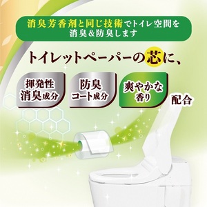 0025-10-05 【先行受付】 エリエール 消臭＋ トイレットティシュー ほのかに香るナチュラルクリアの香り コンパクトダブル 8ロール×12パック 96ロール 【11月上旬以降順次発送】　1.5