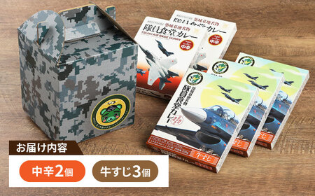 航空自衛隊 築城基地 名物 隊員食堂 カレー (中辛 2個 + 牛すじ 3個)《築上町》【NPO法人築上町観光協会】 レトルトカレー [ABAX001] 11000円  カレー レトルトカレー カレー