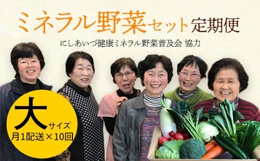 
西会津ミネラル野菜セット定期便（大）10回 F4D-0124
