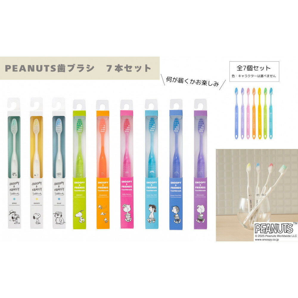 【ふるさと納税】PEANUTS歯ブラシ　7本セット | デンタルケア 歯 歯ブラシ 人気 伊賀市 美容 口腔ケア セット オーラルケア 日用品 人気 おすすめ 送料無料
