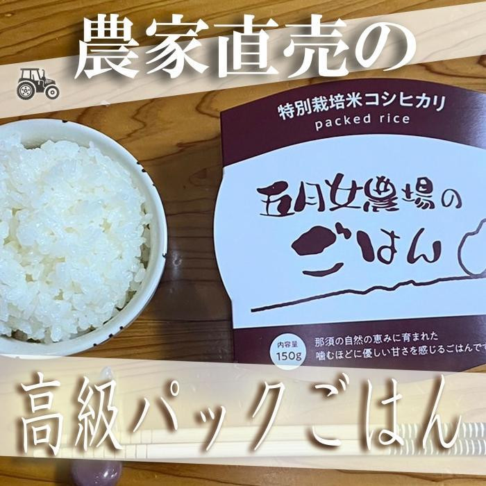 
【3か月定期便】農家直送のパックごはん☆五月女農場のごはん（150ｇ×20個）
