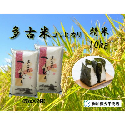 【ふるさと納税】【令和7年産】多古米コシヒカリ 精米10kg(5kg×2袋)【配送不可地域：離島・沖縄県】【1396309】