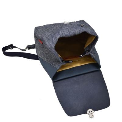 ふるさと納税 豊岡市 豊岡鞄　井原デニム×TOYOOKAKABAN　ヘリンボーンリュック　ネイビー |  | 02