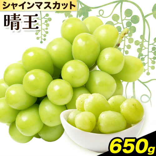 ぶどう [2026年先行予約] シャインマスカット 晴王 650g《2026年9月中旬-10月中旬頃出荷》晴レ乃青果　(岡山中央卸売市場店(富士紙工 有限会社)) マスカット 送料無料 岡山県 浅口市 フルーツ 果物 贈り物 ギフト 国産 【配送不可地域あり】