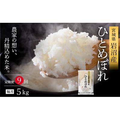 ふるさと納税 岩沼市 【令和8年産 】 食味鑑定士厳選 定期便 9ヶ月 ひとめぼれ 5kg 精米 新米 宮城県 岩沼産