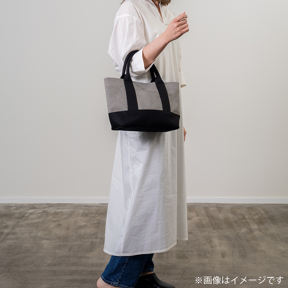 三河木綿刺し子織バッグ OBIトートミニ（消防刺子）
