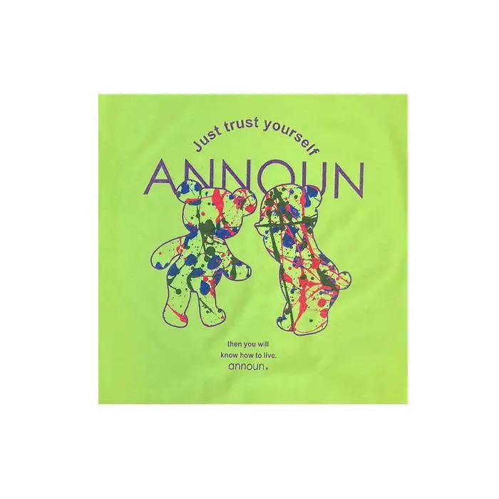 ［ANNOUN］Painting Colorful Bear Ｔシャツ | 服 黄緑 アパレルブランド 絵画 アート コラボレーション アンノウン 福祉 就労支援 就労継続支援B型事業所 アトリエ・ア