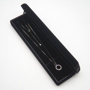 PT900/PT850 0.5ctダイヤモンド　サークルペンダントネックレス　FHH-019920