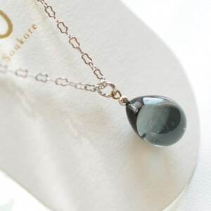 【Soukore】ガラスアクセサリー・ブラック・ネックレス【1626453】