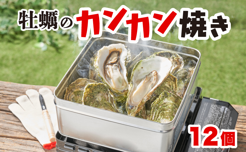 三陸大船渡赤崎産 殻付かきのカンカン焼きセット大12個(加熱用)［56500165_1］