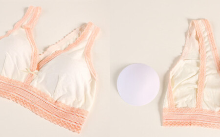 くらしきぬ シルク×茜染め/ソフトブラ Lサイズ