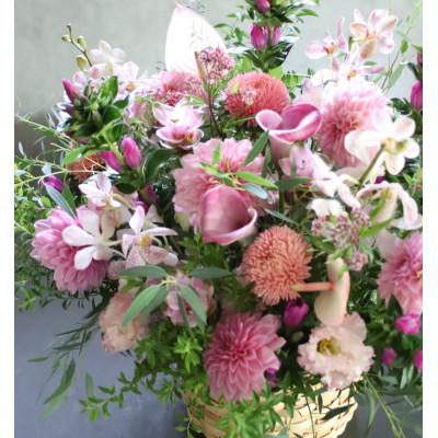 ふるさと納税 川内村 オリジナルフラワーアレンジメント (XLサイズ) 直径約40cm 季節のお花(生花)おまかせ |  | 01