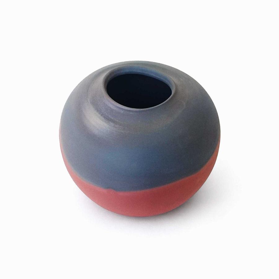 ＜伊藤赤水＞五代赤水　無名異窯変壺