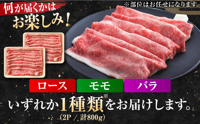 艶さし！佐賀牛 しゃぶしゃぶ・すき焼き用 800g（400g×2P）※肩ロース・肩バラ・モモのいずれか1部位※ 吉野ヶ里町 [FDB053]