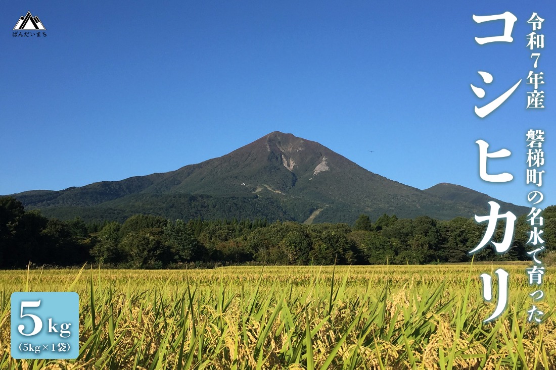 【先行予約・限定】【令和7年産米】コシヒカリ5kg　磐梯町の名水で育ったコシヒカリ　11月中旬発送