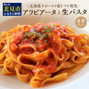 【ふるさと納税】北海道オホーツク産トマト使用 アラビアータと生パスタの4食セット ( 麺類 パスタ アラビアータ 唐辛子 なつのしゅん トマト ソース付き セット 詰め合わせ 辛口 生パスタ )