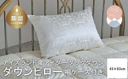 アイダーダウン枕43X63cm【新津】｜ 枕 絹 シルク 高級 ダウンピロー 贈り物 贈答 プレゼント 母の日 父の日