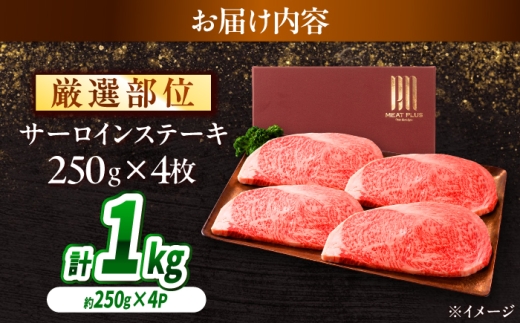 【A4～A5】長崎和牛 サーロインステーキ 1kg（250g×4） / さーろいん 牛肉 ぎゅうにく すてーき / 南島原市 / 株式会社MEAT PLUS [SHG030]