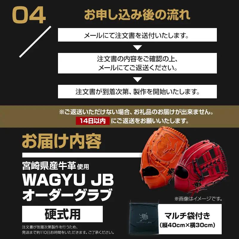 宮崎県産牛革使用 WAGYU JB硬式用オーダーグラブ