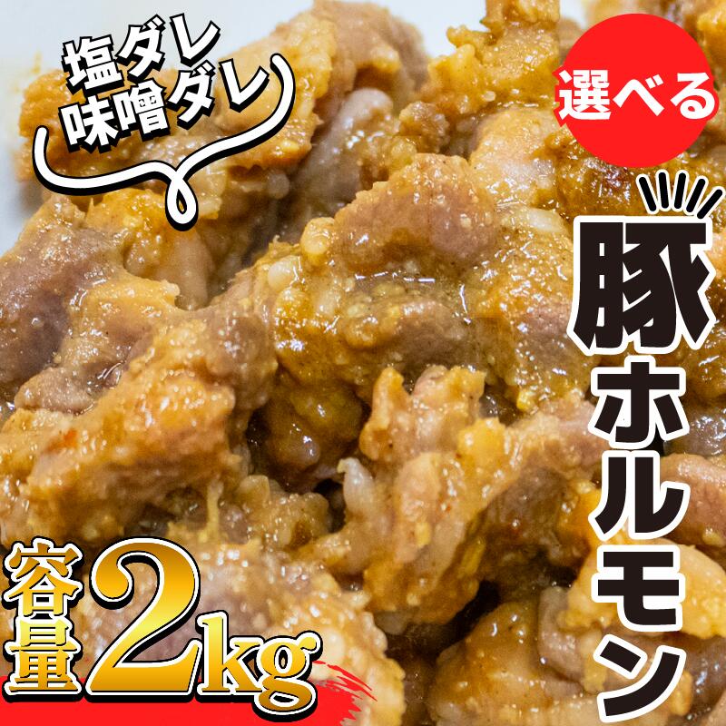【ふるさと納税】 豚肉 やみつきホルモン 選べる 味噌ダレ 塩ダレ 2kg ぶたにく 豚 ぶた ポーク ホルモン 漬け 味噌 タレ 小分け 真空パック 冷凍 国産 おかず 惣菜 おつまみ 弁当 日用 ギフト 贈答 プレゼント お取り寄せ グルメ BBQ アウトドア 送料無料 徳島県 阿波市