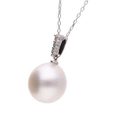 ふるさと納税 神戸市 【星朧】白蝶真珠 ダイヤモンド PT900 プラチナ ペンダントトップ |  | 01