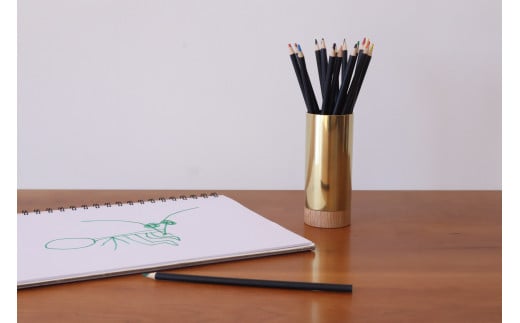 ペン立て （ ナラ ） 京都 宇治 文房具 木の文具立て ペン 立て 雑貨 木 収納 木工 木製 スタンド オフィス インテリア デスク収納 おしゃれ 文具入れ