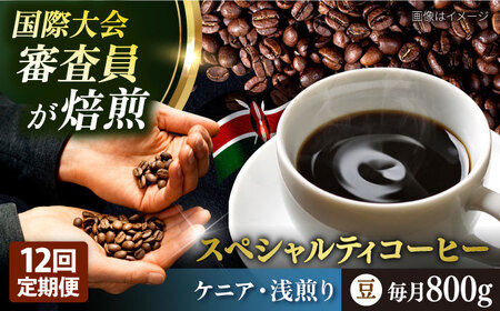 【全12回定期便】コーヒー豆 自家焙煎 浅煎り ケニア 200g×4 TSUKIKOYA COFFEE ROASTER ツキコヤ 珈琲 こだわり 横須賀【株式会社RUINS】 [AKAD021]