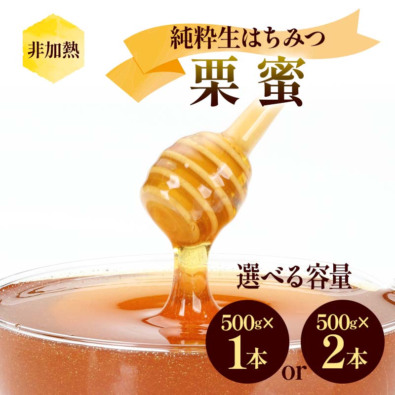 【ふるさと納税】＼容量が選べる／非加熱 純粋生はちみつ 栗蜜 500g～1kg ハチミツ 蜂蜜 健康食品 ダイエット ビタミン F21C-153var