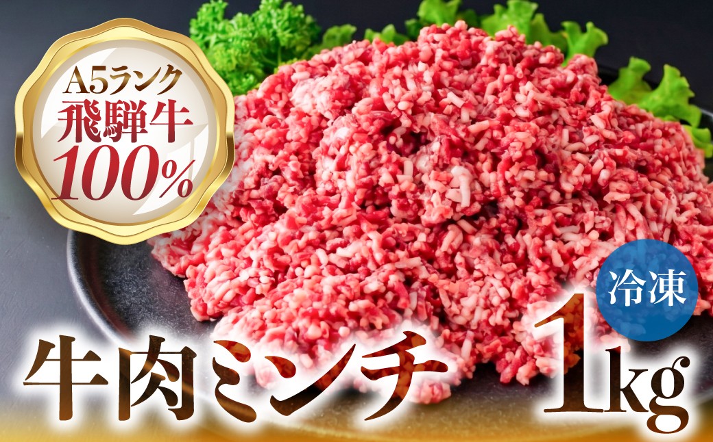 
                  Ａ5ランク飛騨牛100％ミンチ1kg/ 食品 精肉 肉加工品 牛肉 牛すじ 10000円 冷凍 牛 飛騨牛 和牛 国産 ミンチ 牛肉100% ハンバーグ ひき肉 挽肉 冷凍 ミンチ肉
                