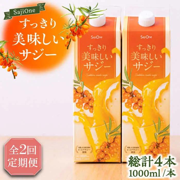 【全2回定期便】すっきり美味しいサジー 1000ml×2本 VAX035 サジージュース