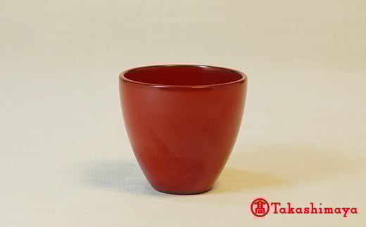 輪島漆器〈輪島キリモト〉ぐい呑み・あなた（本朱） [高島屋選定品]