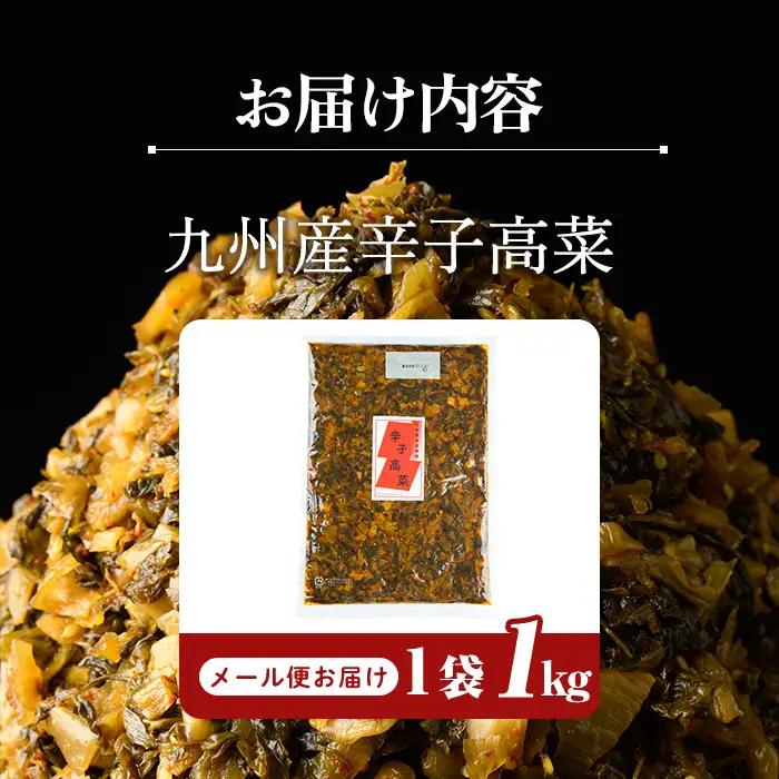 a568-A 九州産辛子高菜1kg(1kg×1パック)【九州新進】姶良市 国産 九州産 たかな 漬物 漬け物 ご飯のお供 おかず おつまみ おにぎり 常温 常温保存 1人暮らし