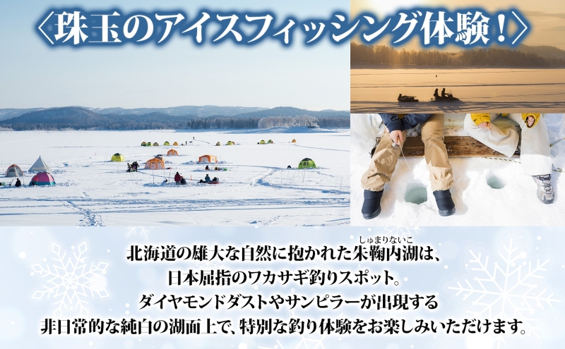 北海道朱鞠内 ワカサギ釣り 回数券 利用券 チケット 朱鞠内湖 わかさぎ 魚釣り アイスフィッシング 北海道旅行 アウトドアキャンプ 自然散策 大自然 釣り初心者 湖畔 釣り旅行 釣りの聖地 体験 送