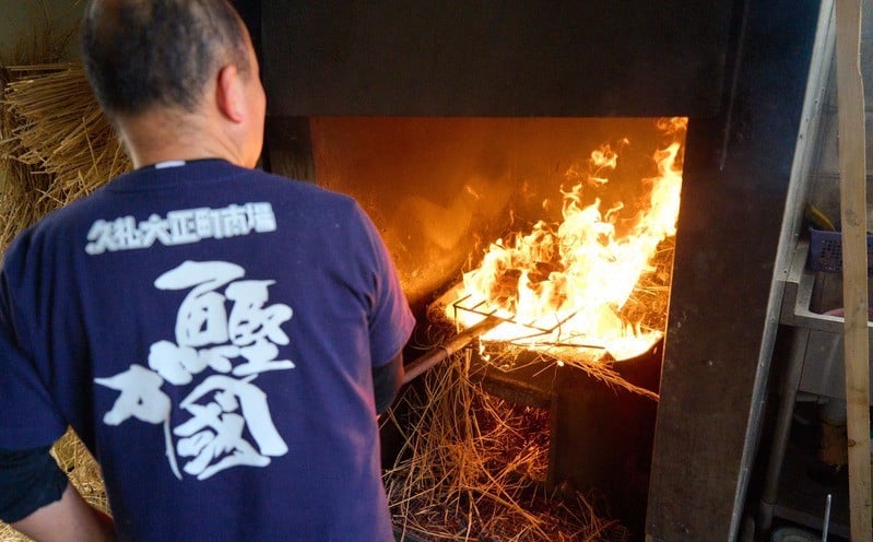 強火で一気に焼き上げています。