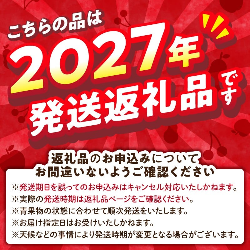《先行受付》【2027年1月発送予定】 サンふじ約5kg・秀品【大江町産・山形りんご・大地農産】