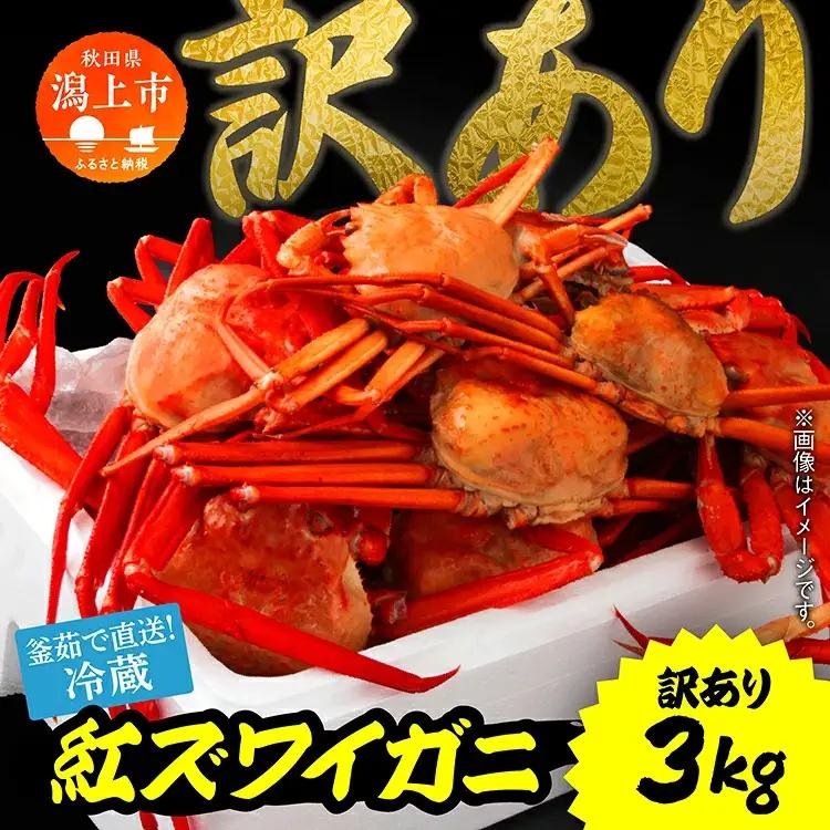 紅ズワイガニ  冷蔵 訳あり 3kg【安田水産】
