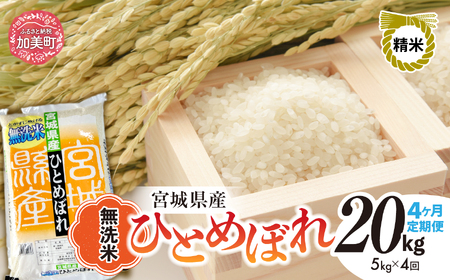 無洗米 ひとめぼれ 5kg 4回定期便  |  無洗