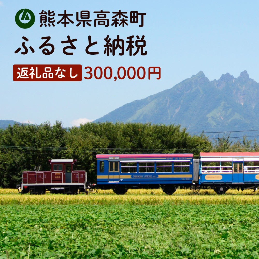 
高森町への寄付（返礼品はありません） 返礼品なし 1口 300,000円
