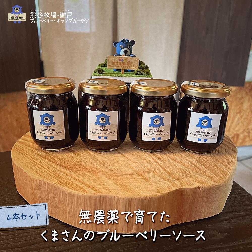 【湯布院 熊谷牧場・雛戸】果実感たっぷり！甘さ控えめのブルーベリーソース 4本セット